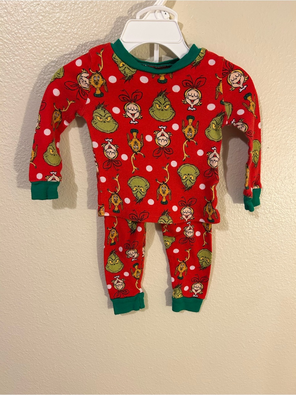 Grinch Holiday Pajama Set Unisex Size 12 Months